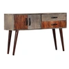 Image de Table console Gris 120x35x75 cm Bois de manguier massif brut282742