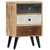 Image de Table de Chevet Table de Nuit Armoire de Chevet avec 3 Tiroirs Chambre à Coucher Maison Intérieur 40x30x60 cm Bois de Manguier Massif 282875