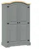Image de Garde robe avec 2 portes Gamme Corona pin mexicain Gris
