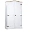 Image de Garde robe avec 2 portes Gamme Corona pin mexicain Blanc