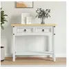 Image de Table console Gamme Corona Pin mexicain Blanc 90x34,5x73 cm