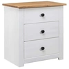 Image de Table de chevet Blanc 46x40x57 cm Pin Gamme Panama282654