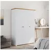 Image de Garde robe 3 portes Blanc 118x50x171,5cm Pin Assortiment Panama