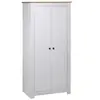Image de Garde robe Blanc 80x50x171,5 cm Pin massif Assortiment Panama