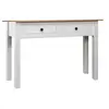 Image de Table console Blanc 110x40x72 cm Pin solide Gamme Panama