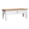 Image de Table basse Blanc 100x60x45 cm Pin massif Assortiment Panama