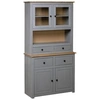 Image de Buffet haut Gris 93x40,5x180 cm Pin Gamme Panama
