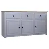 Image de Buffet Gris 135x40x80 cm Pin solide Assortiment Panama