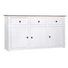 Image de Buffet Blanc 135x40x80 cm Pin solide Gamme Panama