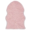 Image de Tapis Carpette de Salon Moquette de Salon Carpette de Chambre à Coucher Moquette de Salle de Séjour Maison 60x90 cm Peau de Mouton Synthétique Rose