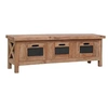Image de Meuble TV avec 3 tiroirs 120x30x40 cm Bois d acajou massif