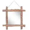 Image de Spiegel houtblokken70x70 cm gerecycled teakhout naturel283934