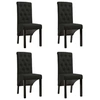 Image de Chaises à manger lot de 4 noir tissu