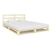 Image de Cadre de lit de palette sans matelas bois massif pin 200x200 cm