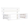 Image de Banc palette de jardin bois gris blanc