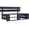 Image de Banc palette de jardin Bois Noir