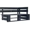 Image de Banc d angle palette de jardin bois noir