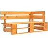 Image de Banc d angle palette de jardin bois marron miel