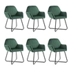 Image de Lot de 6 chaise interieur non pliable en plastique H. 84 cm vert