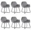 Image de Chaises de salle à manger 6 pcs Gris Velours