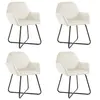 Image de Chaises à manger lot de 4 Crème Velours