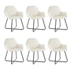 Image de Lot de 6 chaise H. 84 cm non pliable interieur en plastique beige