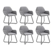 Image de Chaises de salle à manger 6 pcs Gris clair Tissu