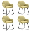 Image de Chaises de salle à manger 4 pcs Vert Tissu