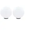Image de 2x Lampes à LED sous Forme de Boule Sphérique Eclairage Lampes Solaires Lampes d'Allée Lumière de Jardin Patio 277145