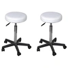 Image de Tabourets de bureau lot de 2 Blanc 35,5x84 cm Similicuir277175