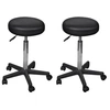 Image de Tabourets de bureau 2 pcs Noir 35,5x84 cm Similicuir