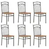 Image de Chaises à manger lot de 6 marron MDF