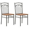 Image de Chaises à manger lot de 2 marron MDF