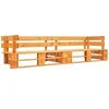 Image de Canapé de jardin palette 2 places marron miel bois
