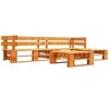 Image de Canapés de jardin palette 4 pcs Bois Marron miel