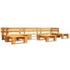 Image de Ensembles de bancs. canapes et tables de jardin marron 6 pieces bois 60.0 x 60 x 25 cm 5 personnes