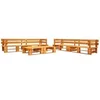 Image de Ensembles de bancs. canapes et tables de jardin bois massif 6 pieces 220 x 66 x 55 cm 6 personnes