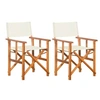 Image de Chaises de metteur en scène 2 pcs Bois massif d'acacia