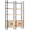 Image de Bibliothèque à 4 niveaux 124x30x180 cm Bois de manguier massif