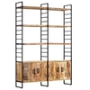 Image de Bibliothèque à 4 niveaux 124x30x180 cm Bois de manguier brut