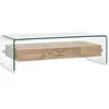 Image de Table basse Clair 98x45x31 cm Verre trempé