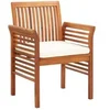 Image de Chaise exterieur non empilable non pliable en bois massif H. 90 cm beige