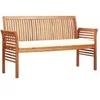 Image de Banc de jardin 3 places avec coussin 150cm Bois d acacia massif