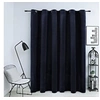 Image de Rideau occultant - - Velours Noir - 290x245 cm - Oillets métalliques - Lavable