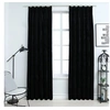 Image de Rideaux occultants avec crochets 2 pcs Velours Noir 140x245 cm