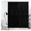 Image de Rideau occultant - - Velours Noir - 290x245 cm - Lavable - Crochets métalliques