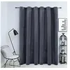 Image de Rideau occultant - - Velours Anthracite - 290x245 cm - Oillets métalliques - Lavable