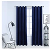 Image de Rideaux occultants et anneaux 2pcs Velours Bleu foncé 140x175cm