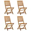 Image de Chaises pliables d extérieur lot de 4 Bois d acacia solide