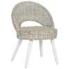 Image de Chaise H. 79 cm non pliable interieur en rotin blanc